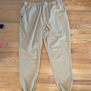 Adidas aero dry Men's Tan woven joggers